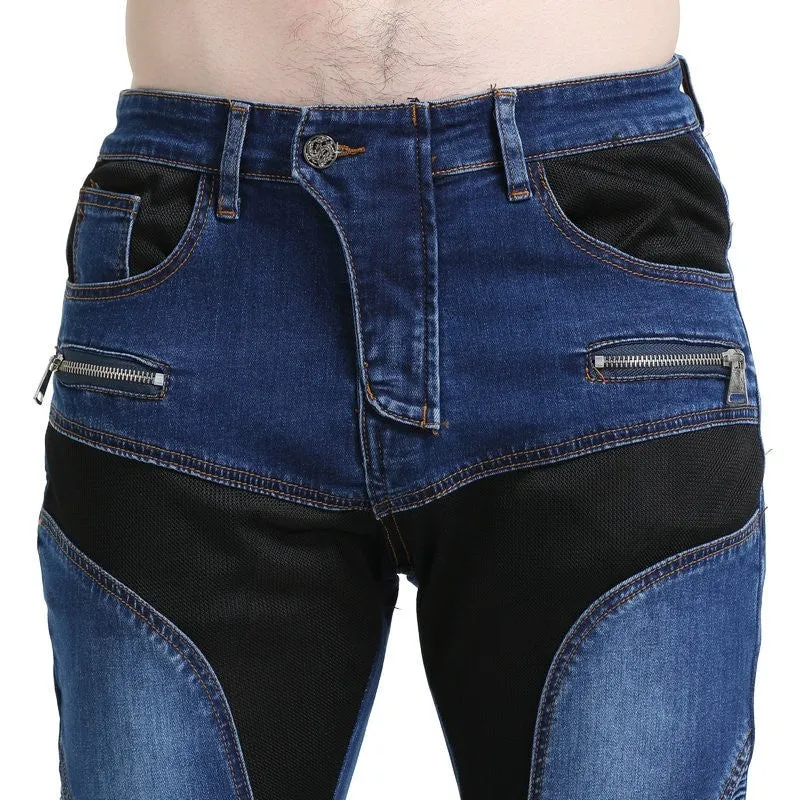Jean de moto Kevlar Renforce - Bleu