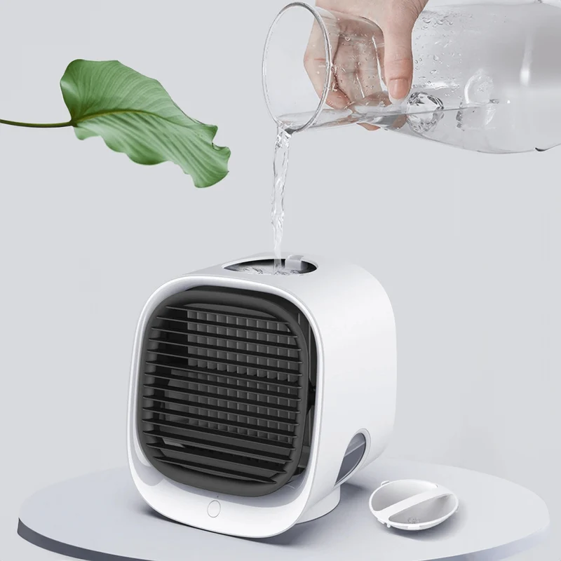 Draagbare USB Autokoeler met 3 Snelheden Waterkoeling en LED Sfeerverlichting Compacte Aircooler voor Auto | Sansoti