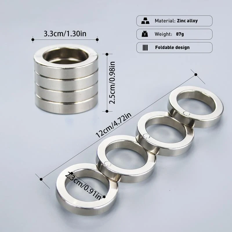 Vouwbare Viervingerring Anti-Stress Fidget Tool Zakformaat Tactiel Speelgoed Mentale Focus Concentratie | Sansoti