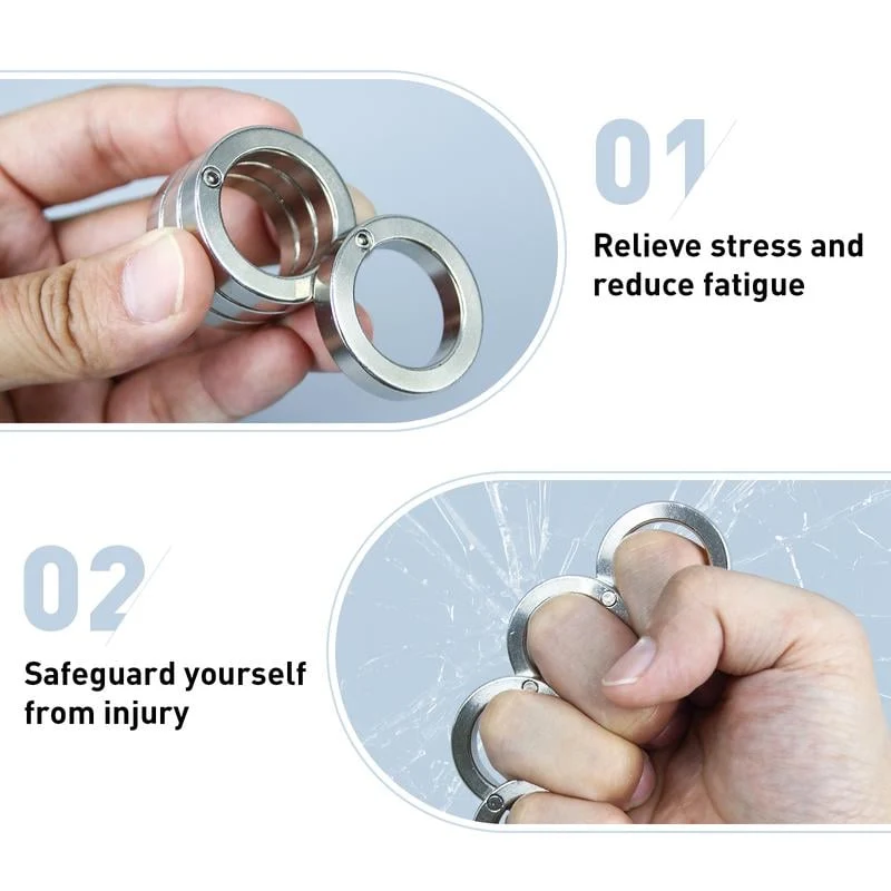 Vouwbare Viervingerring Anti-Stress Fidget Tool Zakformaat Tactiel Speelgoed Mentale Focus Concentratie | Sansoti