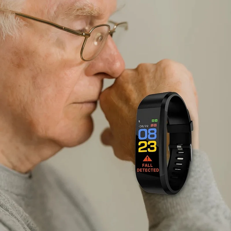 Slimme Horloge met Valdetectie GPS Tracker en Gezondheidsmeting voor Senioren Ouderenzorg Veiligheid | Sansoti