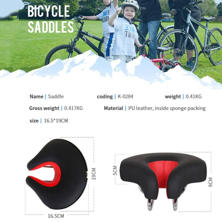 Ergonomisch Fietszadel met Soft Padding voor Maximaal Comfort Mountainbike Trekkingfiets Elektrische Fiets | Sansoti