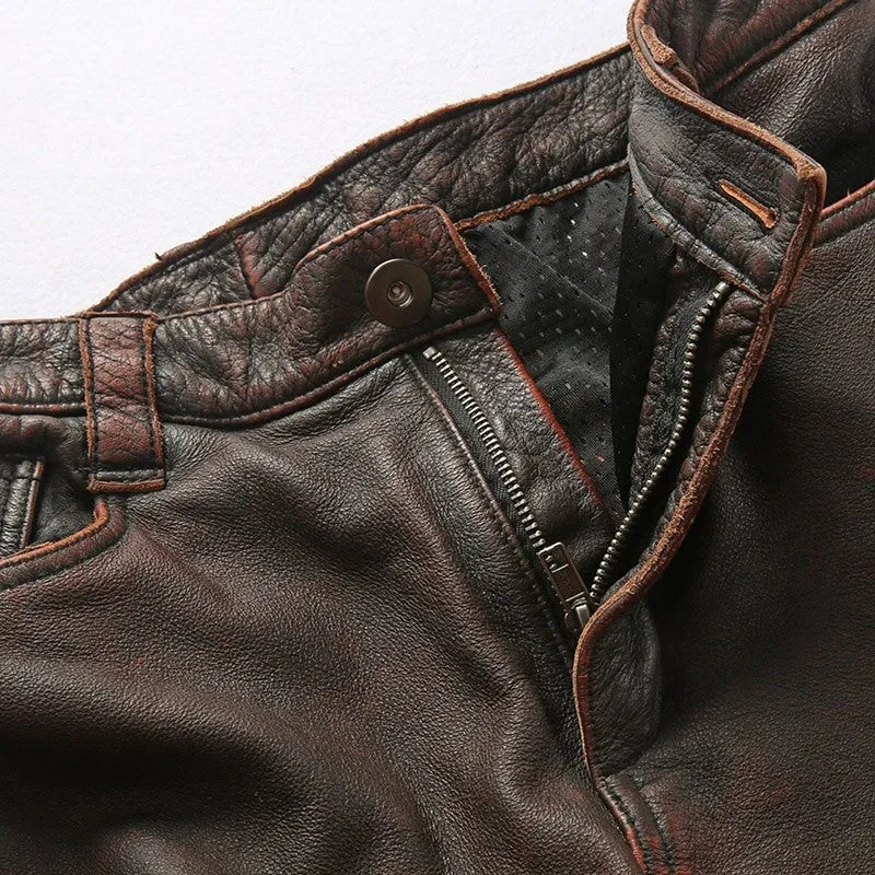 Pantalon de moto en cuir - Smooth