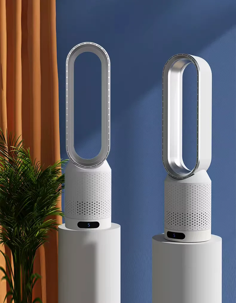 3-in-1 Luchtkoeler met Ionisator en HEPA-filter Zilver Blauw Goud Roze voor Allergieën en Zuivere Lucht | Sansoti