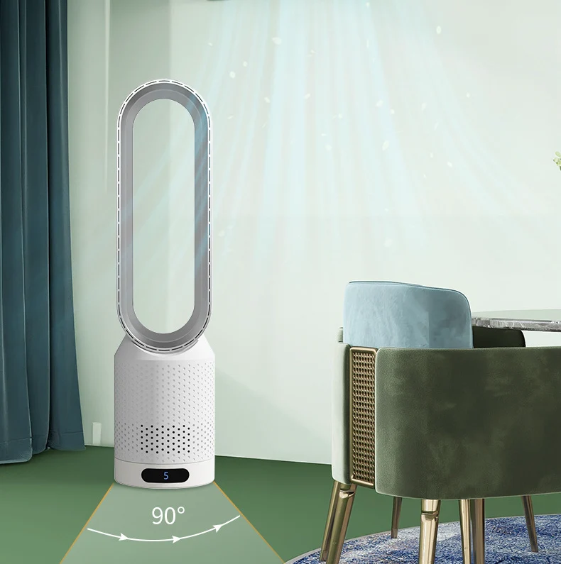 3-in-1 Luchtkoeler met Ionisator en HEPA-filter Zilver Blauw Goud Roze voor Allergieën en Zuivere Lucht | Sansoti