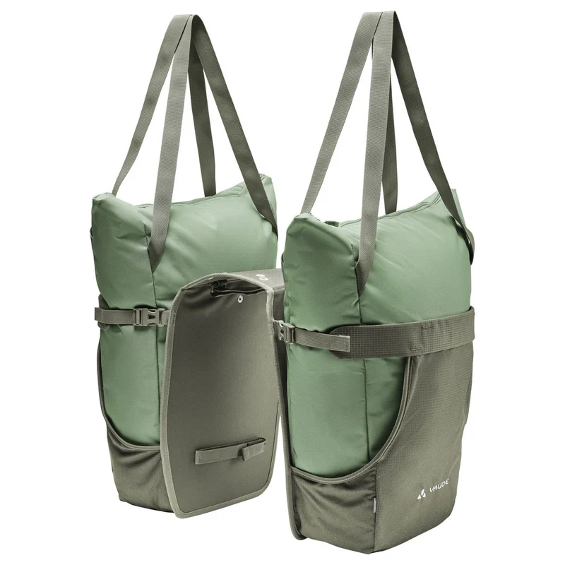 Sacoche double avec sacs cabas Vaude TwinShopper 2 x 22L