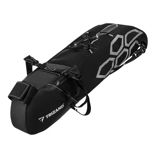 Fietstas Zadeltas 12 Liter Waterdicht Saddle Bag met Reflectie Zwart