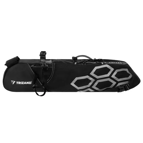 Fietstas Zadeltas 12 Liter Waterdicht Saddle Bag met Reflectie Zwart