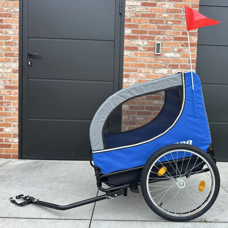 Hondenfietskar Fietskar hond - opvouwbaar - Hondenkar Deluxe Grijs - Max 30kg