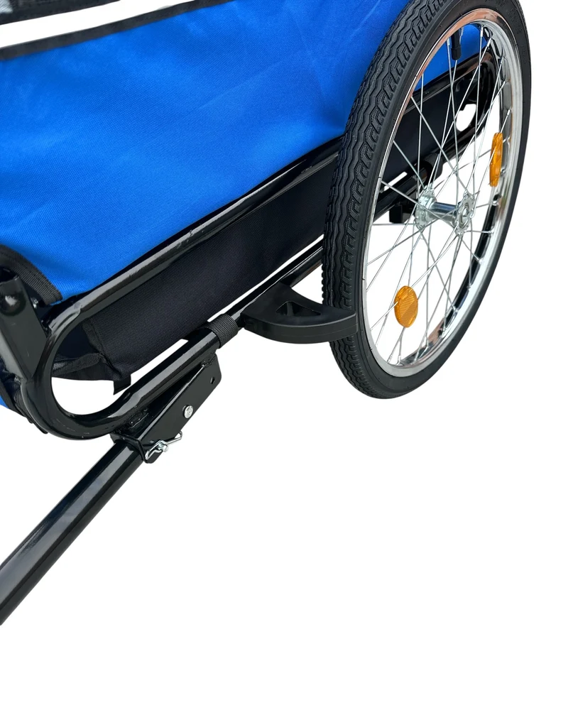 Fietskar Hond Blauw Hondenfietskar met Reflectoren – Blauw – Fietsaanhanger tot 30kg