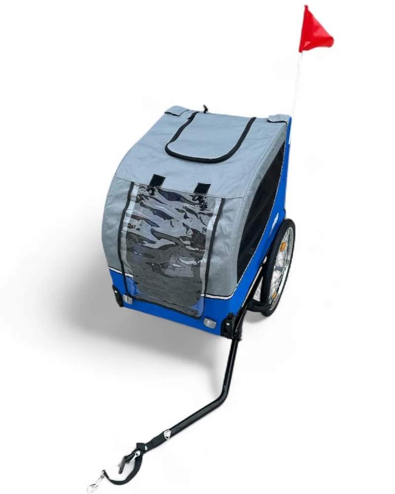 Hondenfietskar Fietskar hond - opvouwbaar - Hondenkar Deluxe Grijs - Max 30kg