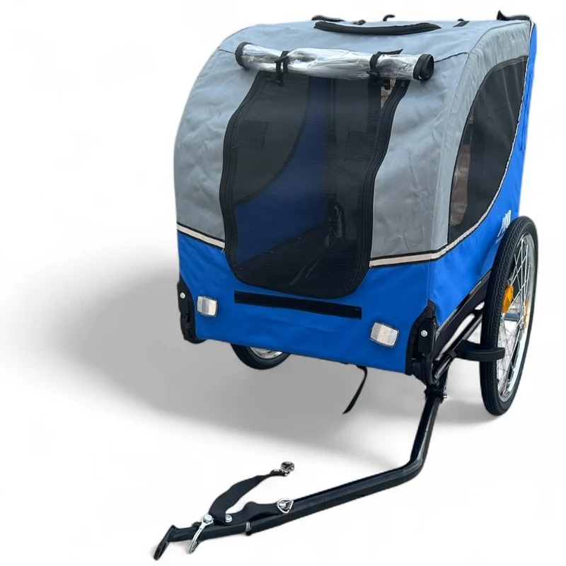 Hondenfietskar Fietskar hond - opvouwbaar - Hondenkar Deluxe Grijs - Max 30kg