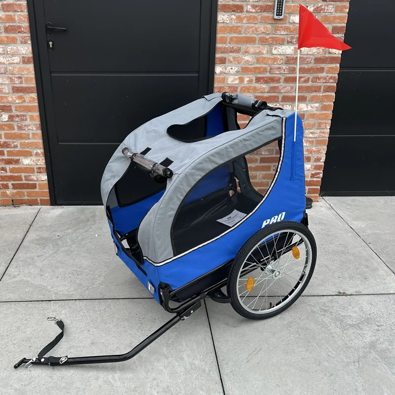Hondenfietskar Fietskar hond - opvouwbaar - Hondenkar Deluxe Grijs - Max 30kg