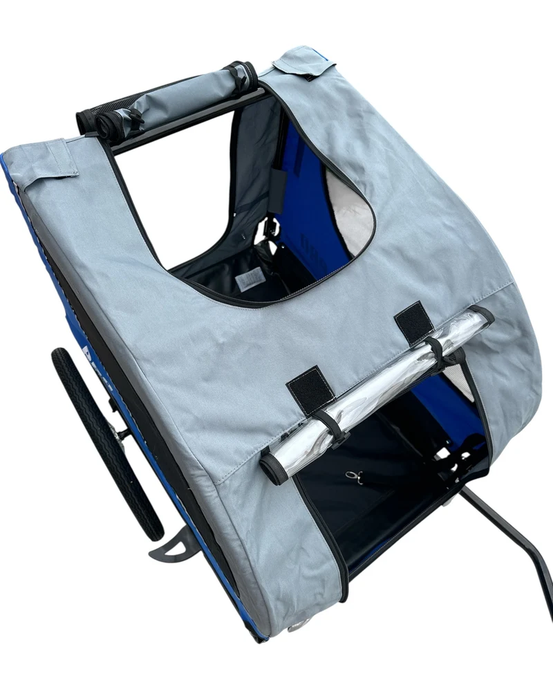 Fietskar Hond Blauw Hondenfietskar met Reflectoren – Blauw – Fietsaanhanger tot 30kg