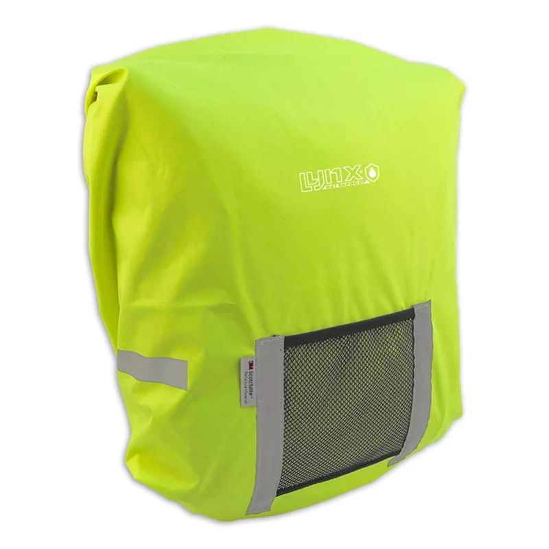 Regenhoes Rugzak Fietstas Waterdicht Fluo Geel Reflecterend
