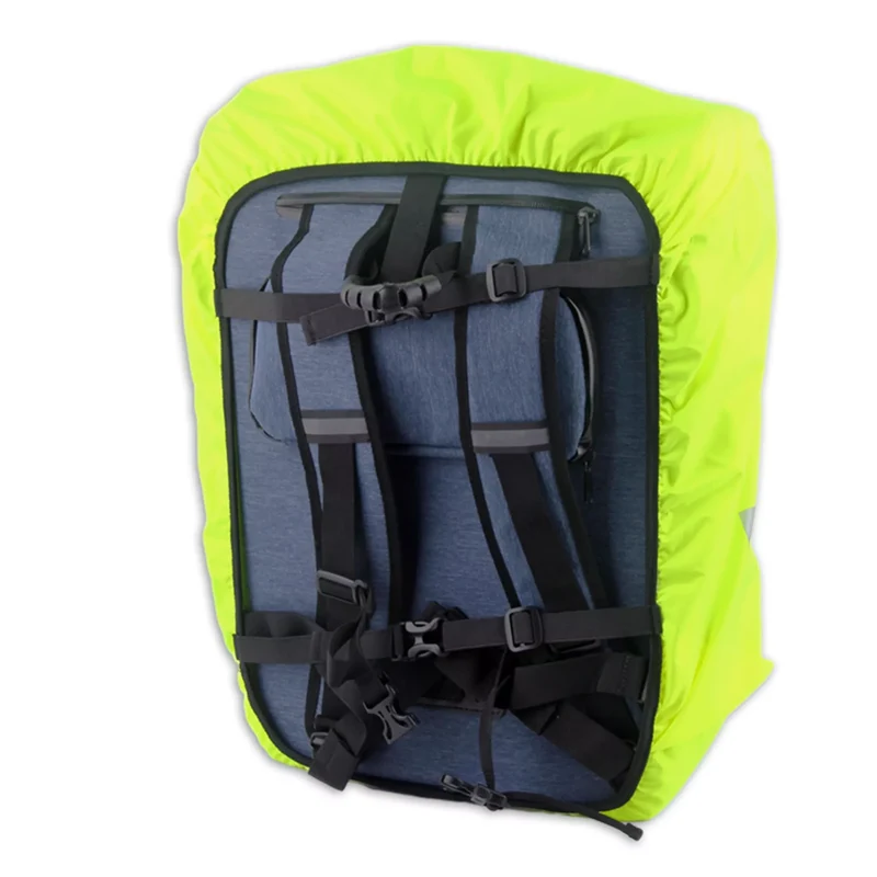 Regenhoes Rugzak Fietstas Waterdicht Fluo Geel Reflecterend