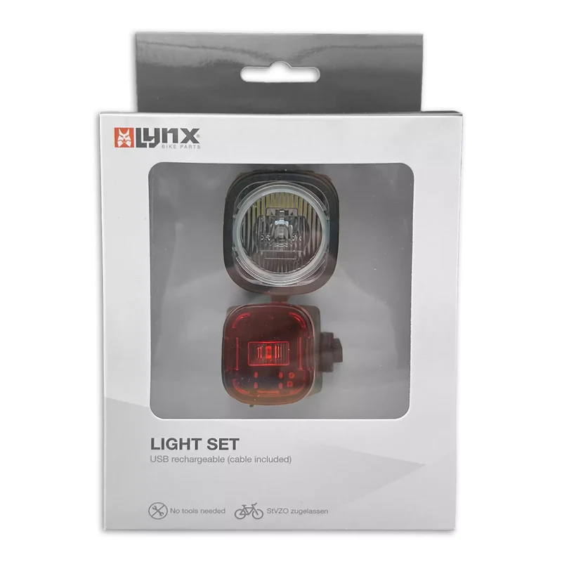Fietsverlichting Set USB Oplaadbaar 30 Lux Koplamp Fiets Met Achterlicht