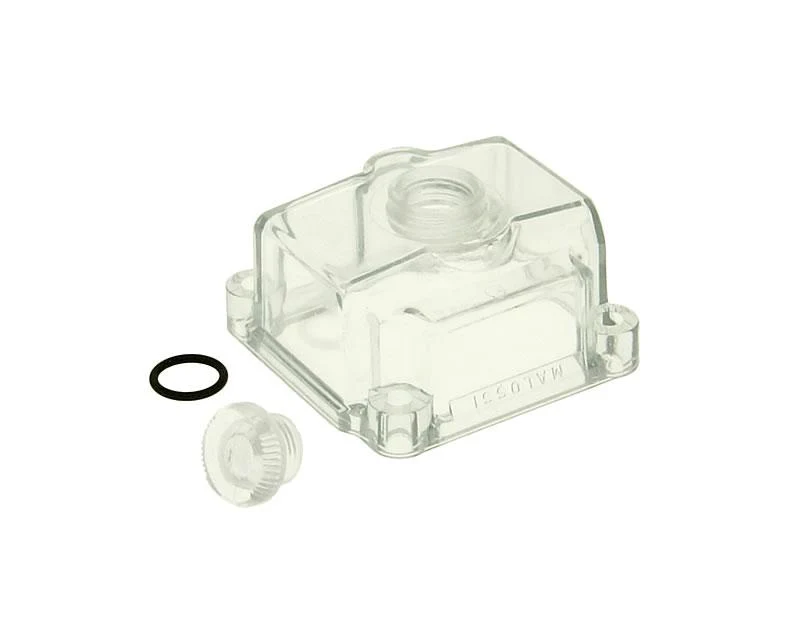 Cuve de carburateur Malossi pour carburateurs Dellorto PHBG 15 - 21 - transparent