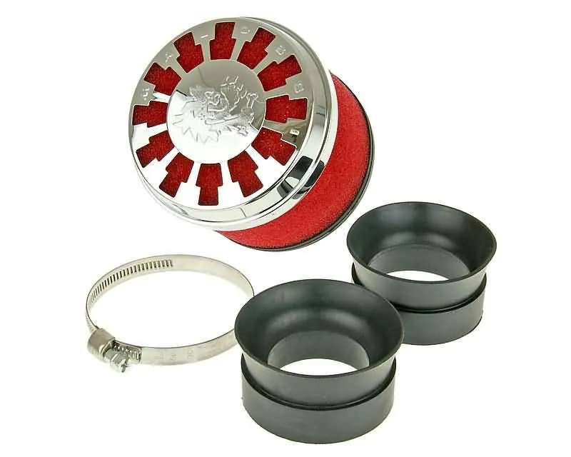 Filtre à air Malossi Red Filter E13 42 / 58mm droit rouge chrome