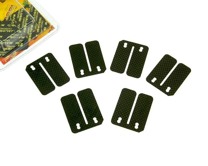 Lamelles de clapet VL11 Malossi Carbon pour Minarelli, Piaggio
