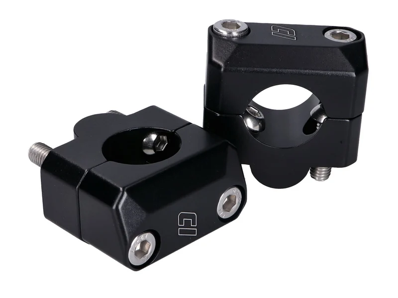 pontet de guidon Doppler 22mm à 28,6mm noir