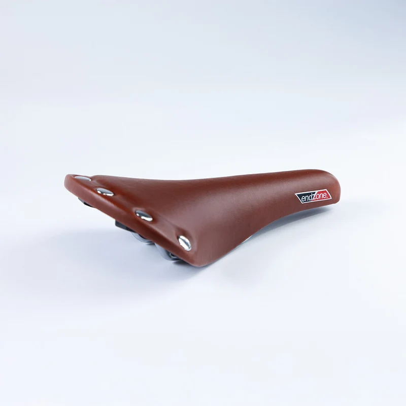 Selle de vélo vintage imitation cuir marron