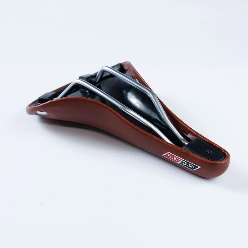 Selle de vélo vintage imitation cuir marron