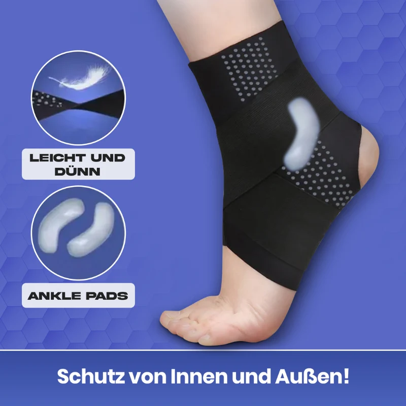 Enkelbrace met Beschermende Bandage voor Voetballers en Sporters | Optimale Steun bij Intensief Bewegen | Sansoti