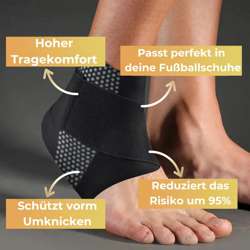 Enkelbrace met Beschermende Bandage voor Voetballers en Sporters | Optimale Steun bij Intensief Bewegen | Sansoti