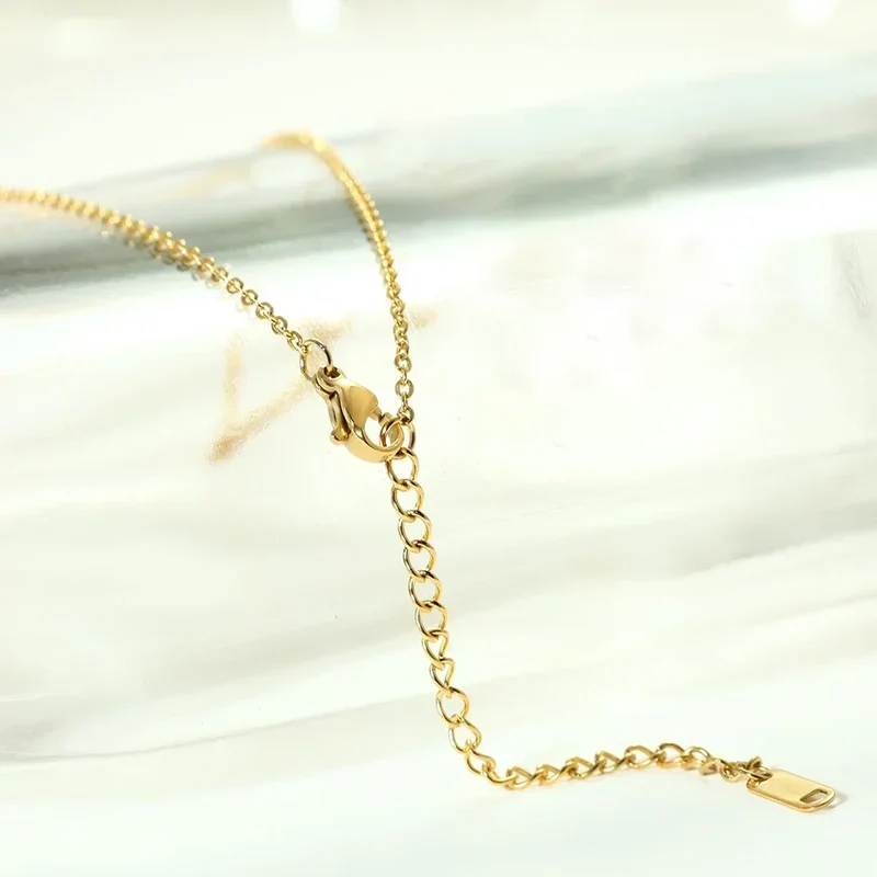 Minimalistische Initiaal Ketting met Letter Hanger RVS Verstelbaar Goud Zilver Dames Sieraad Elegante Ketting | Sansoti