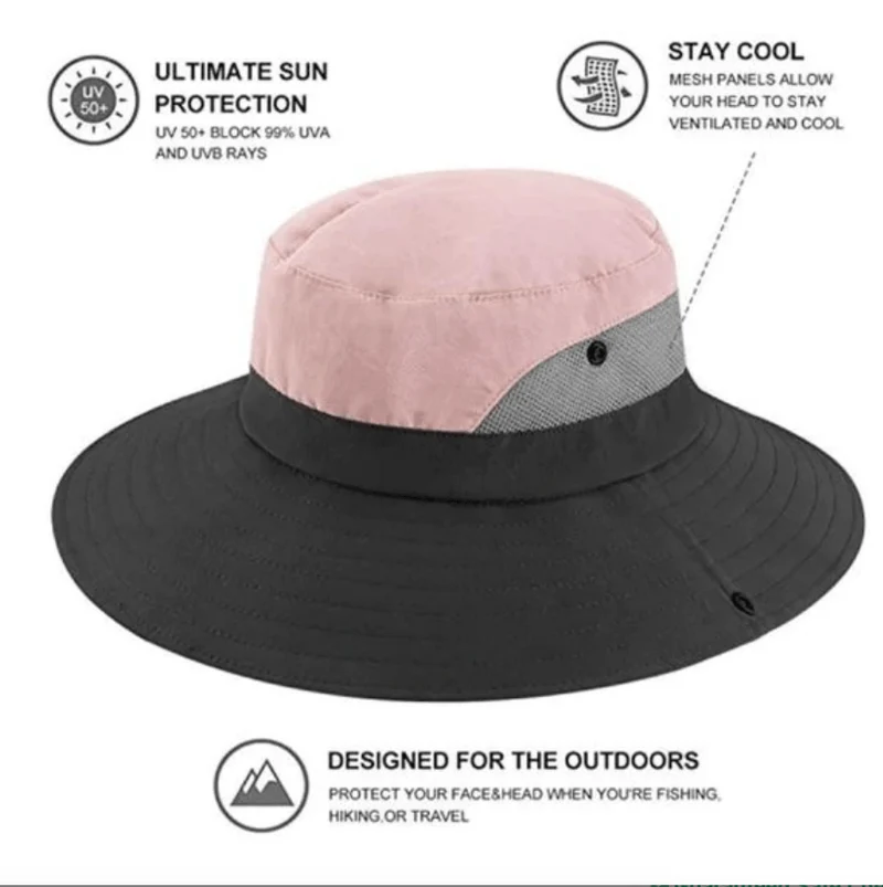 Opvouwbare UV-Beschermende Zonnehoed Verstelbaar Ademend Polyester Dames Zomerhoed Paardenstaartopening Reizen Strand Outdoor | Sansoti