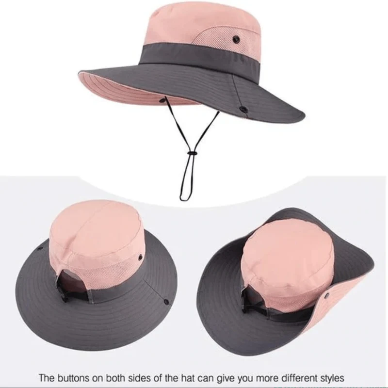 Opvouwbare UV-Beschermende Zonnehoed Verstelbaar Ademend Polyester Dames Zomerhoed Paardenstaartopening Reizen Strand Outdoor | Sansoti