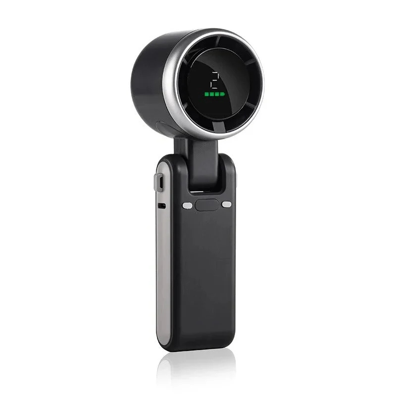 Opvouwbare Handventilator met Digitaal Display – 5 Snelheden, 180° Verstelbaar & Draagbaar voor Thuis | Sansoti