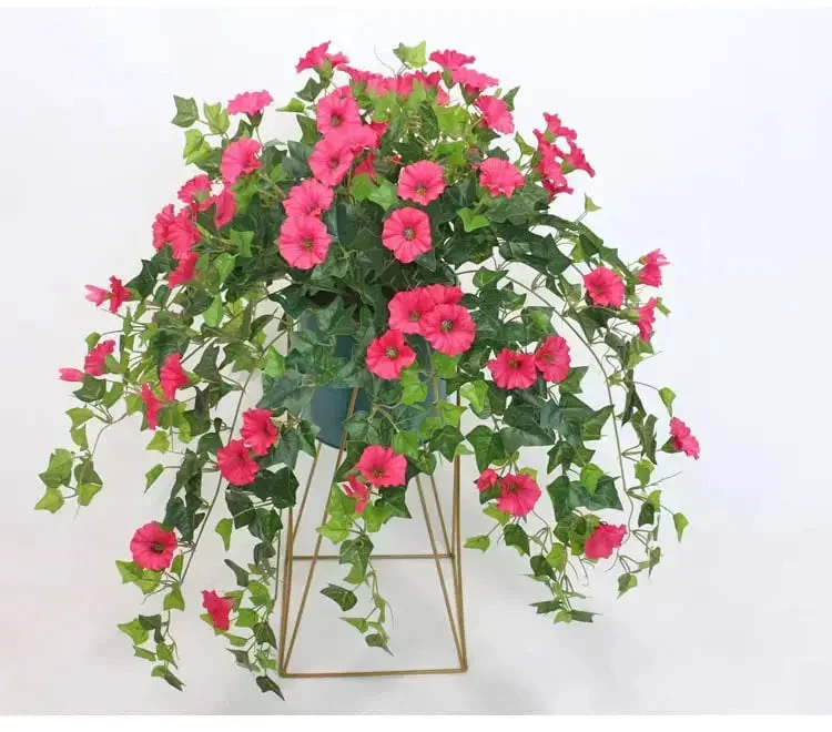 Kunstslinger Ochtendglorie 66cm UV-bestendig Onderhoudsvriendelijk Hangend Sierlijk Tuindecoratie Binnen Buiten | Sansoti