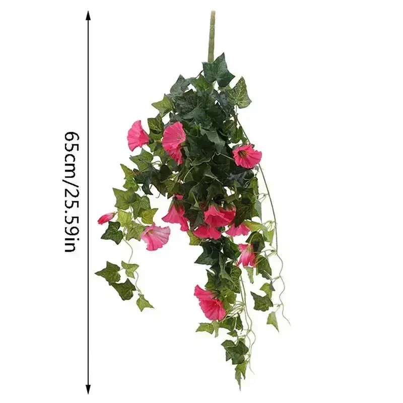 Kunstslinger Ochtendglorie 66cm UV-bestendig Onderhoudsvriendelijk Hangend Sierlijk Tuindecoratie Binnen Buiten | Sansoti
