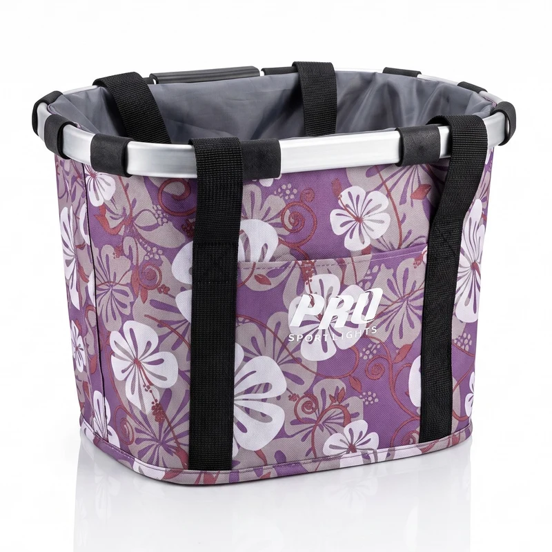 Fietsmand Vooraan 16 Liter Dames Meisjes Bloemen Fiets Mandje Stadsfiets Afneembaar