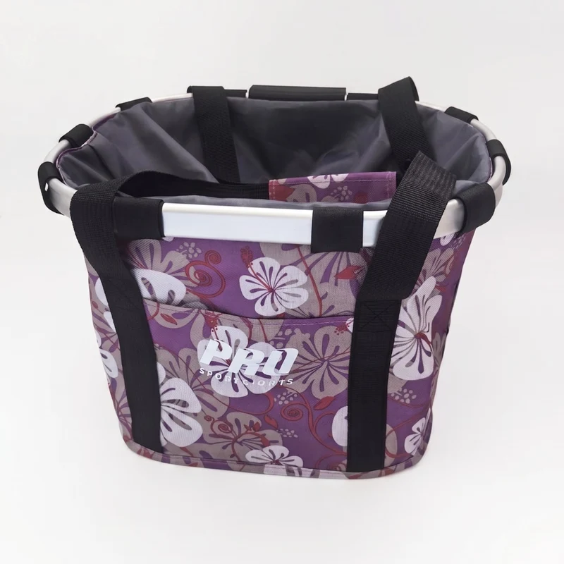 Fietsmand Vooraan 16 Liter Dames Meisjes Bloemen Fiets Mandje Stadsfiets Afneembaar