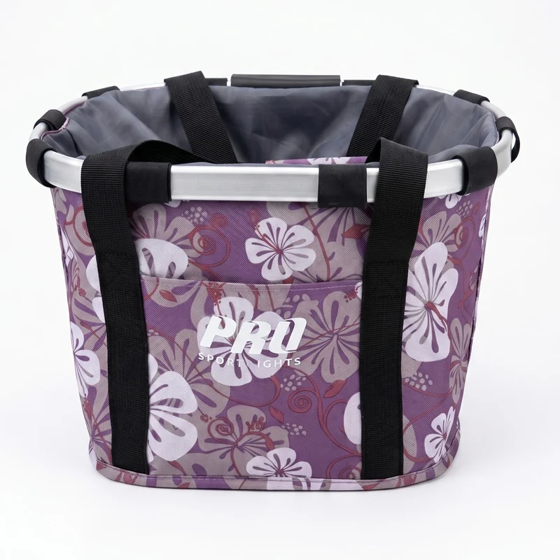 Fietsmand Vooraan 16 Liter Dames Meisjes Bloemen Fiets Mandje Stadsfiets Afneembaar