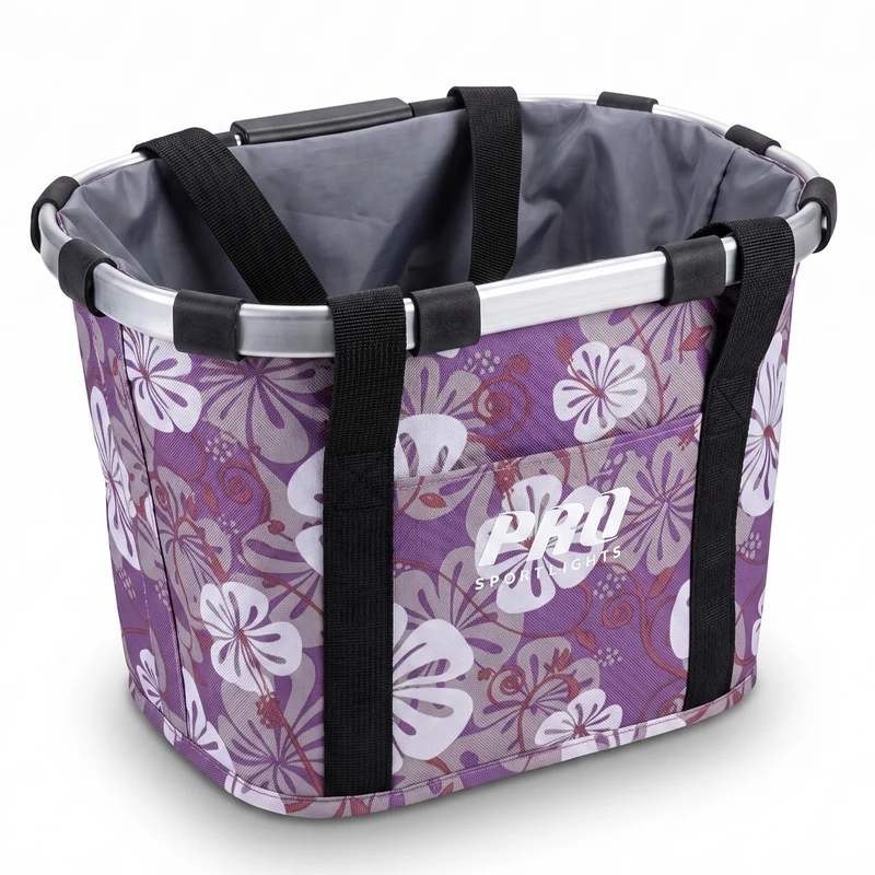 Fietsmand Vooraan 16 Liter Dames Meisjes Bloemen Fiets Mandje Stadsfiets Afneembaar