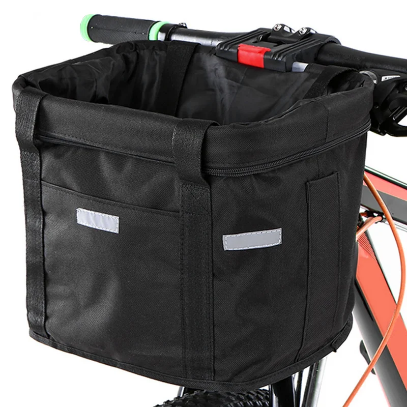 Fietsmand Voorop 16 Liter Fietsmandje Kinderfiets Stadsfiets Afneembaar Zwart