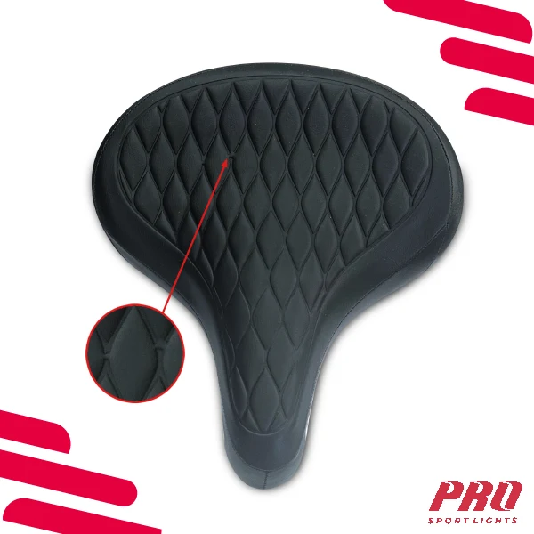Fietszadel Unisex Selle Foamvulling Zadel Fiets Dames Heren Cruiser Royal - Zwart