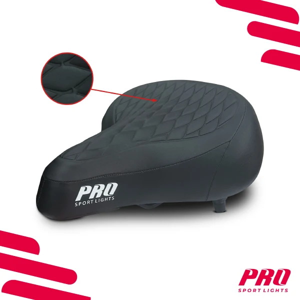 Fietszadel Unisex Selle Foamvulling Zadel Fiets Dames Heren Cruiser Royal - Zwart