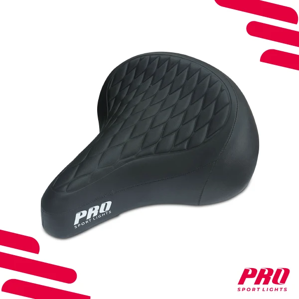 Fietszadel Unisex Selle Foamvulling Zadel Fiets Dames Heren Cruiser Royal - Zwart