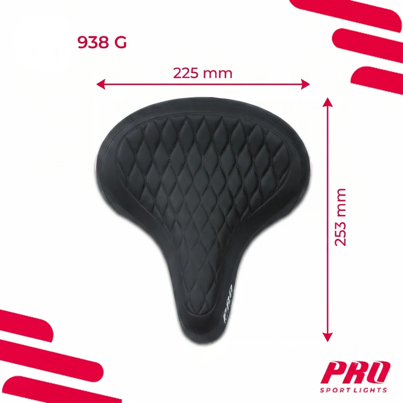 Fietszadel Unisex Selle Foamvulling Zadel Fiets Dames Heren Cruiser Royal - Zwart