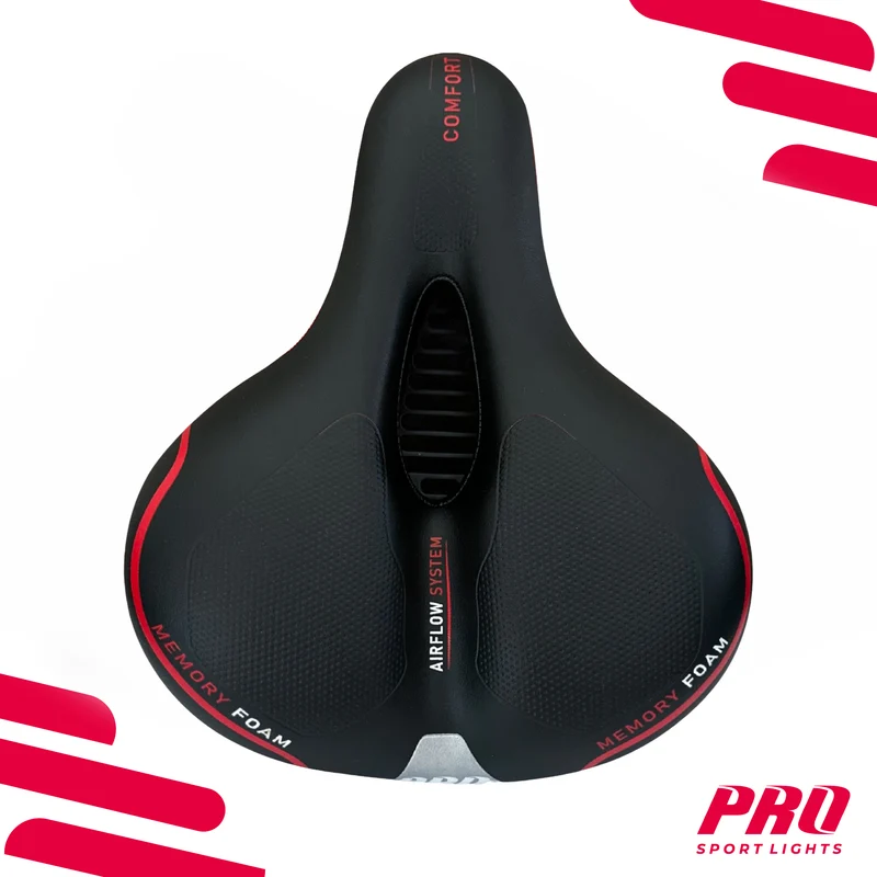 Fietszadel Unisex Selle Fiets Memory Foam Comfort Royal Zadel Dames Heren - Zwart