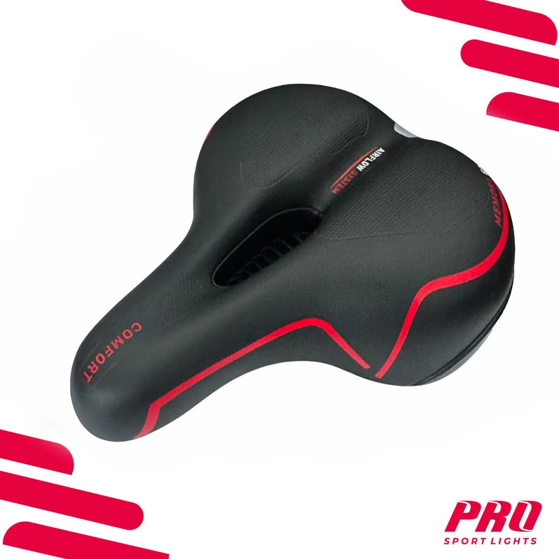 Fietszadel Unisex Selle Fiets Memory Foam Comfort Royal Zadel Dames Heren - Zwart