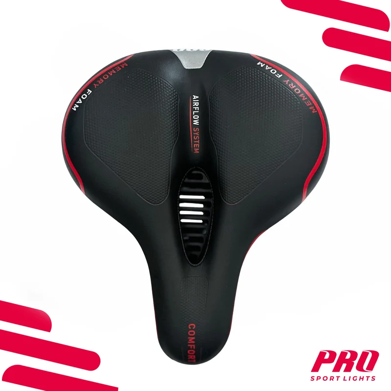 Fietszadel Unisex Selle Fiets Memory Foam Comfort Royal Zadel Dames Heren - Zwart