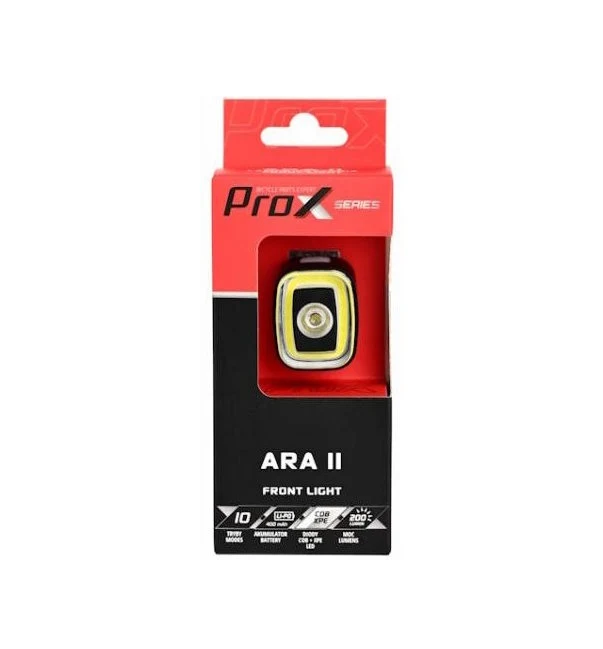Voorlicht ProX Fietsverlichting - 200 Lumen - LED - USB Oplaadbaar