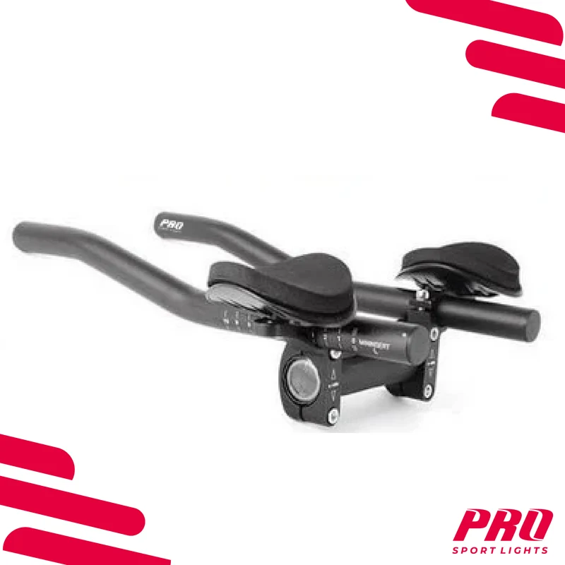 Pro Sport Lights Triathlon Ligstuur Ø31,1/32,5 - Zwart Racefiets - tijdritstuur verstelbaar