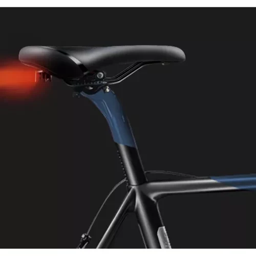 Fietszadel Comfort Met Achterlicht - LED - Zwart/Blauw Dames/Heren